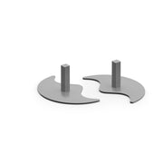 Vibe designer floor standing screen feet (pair) - silver - view 1