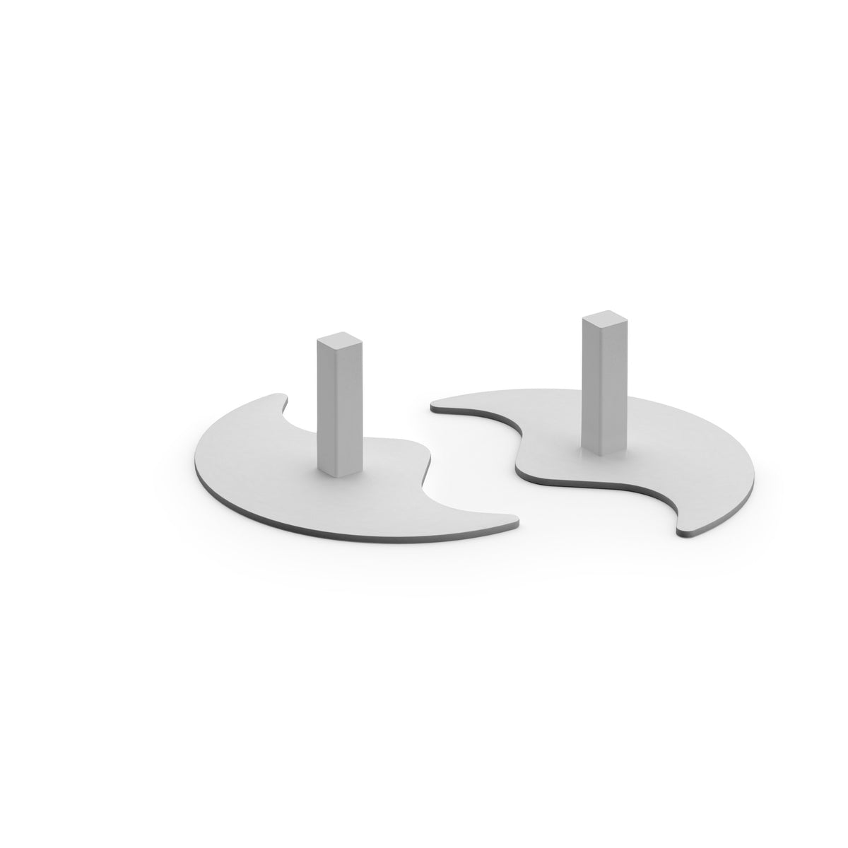 Vibe designer floor standing screen feet (pair) - white - view 1