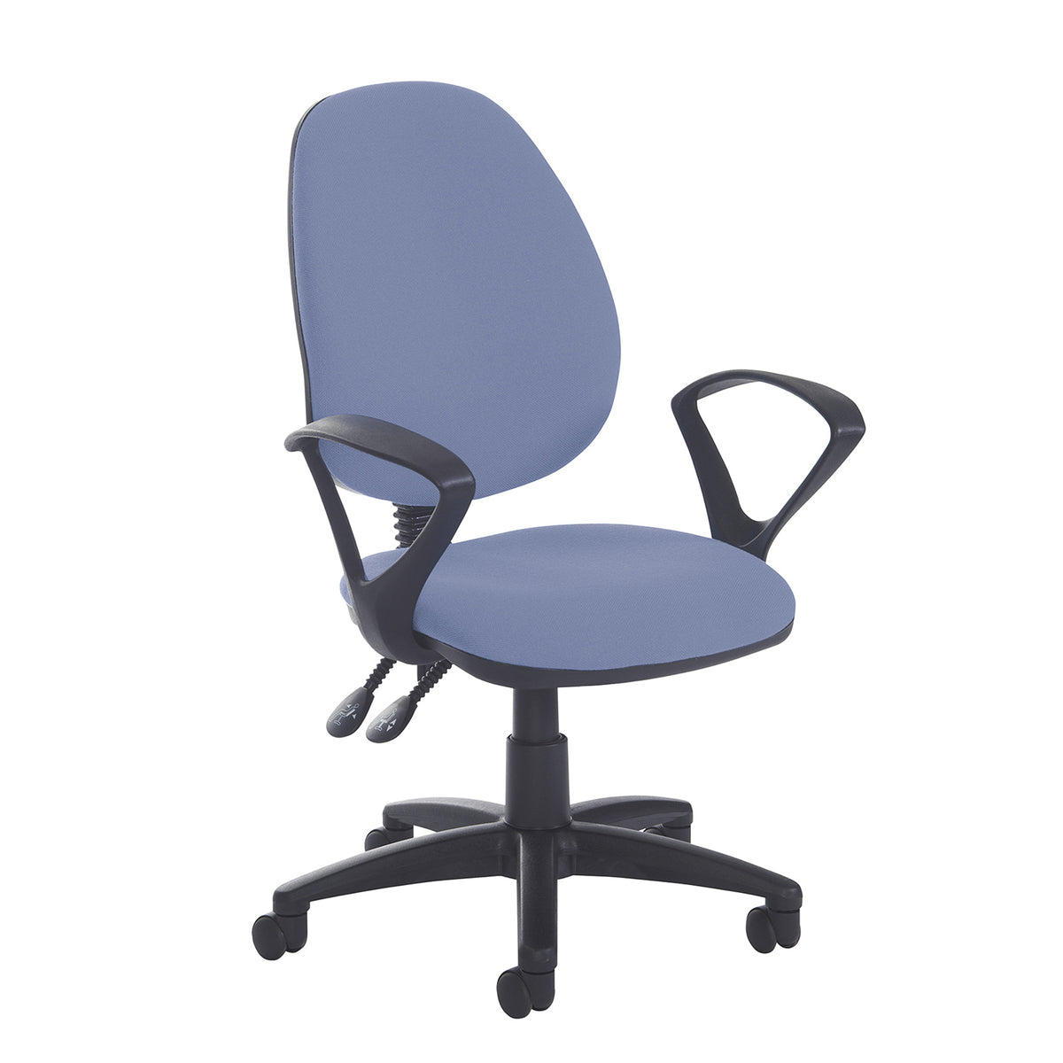 Jota High fabric back PCB operator chair with fixed arms - made to order - view 1