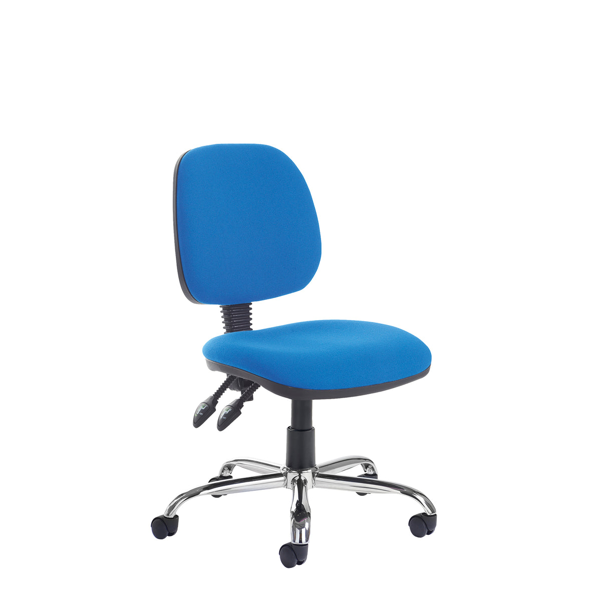 Jota Medium fabric back operator chair with no arms and chrome base - made to order - view 1