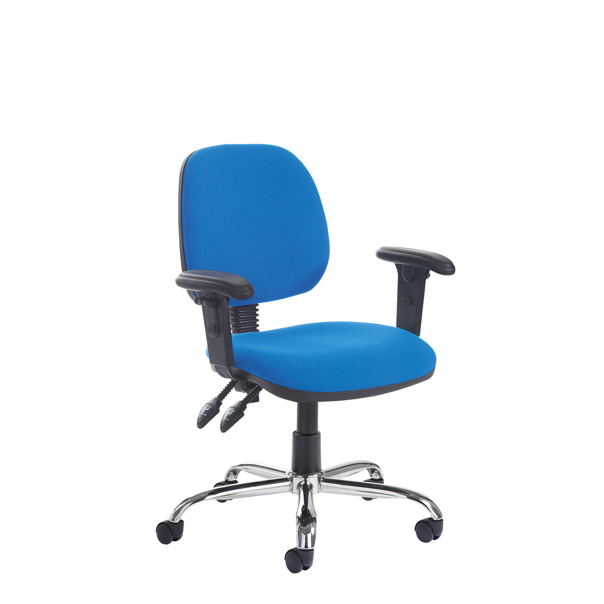 Jota Medium fabric back operator chair with adjustable arms and chrome base - made to order - view 1