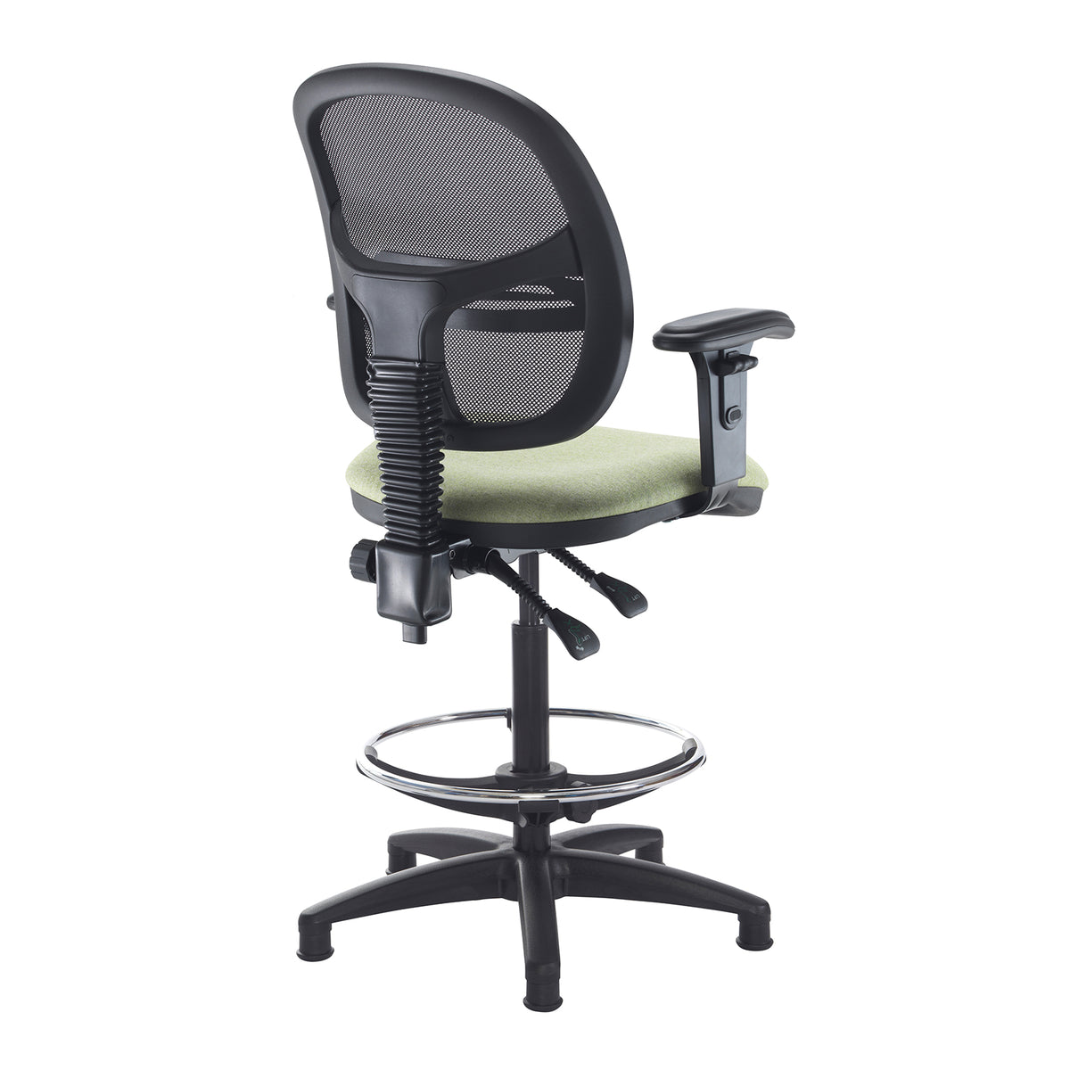 Jota mesh back draughtsman's chair with adjustable arms - made to order - view 2