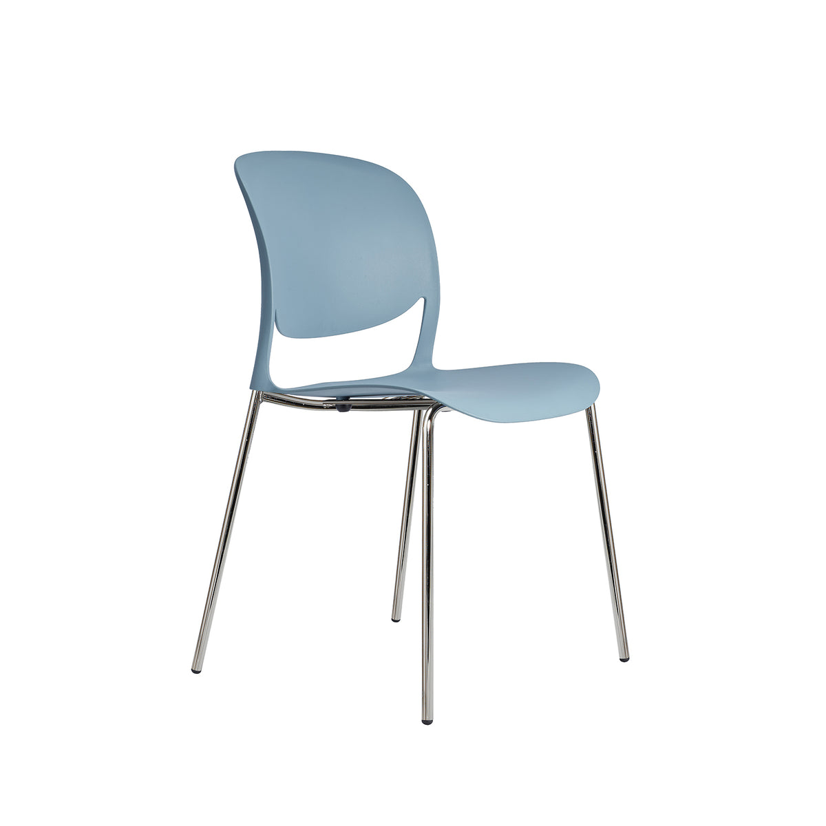 Verve multi-purpose chair with chrome 4 leg frame - blue - view 1