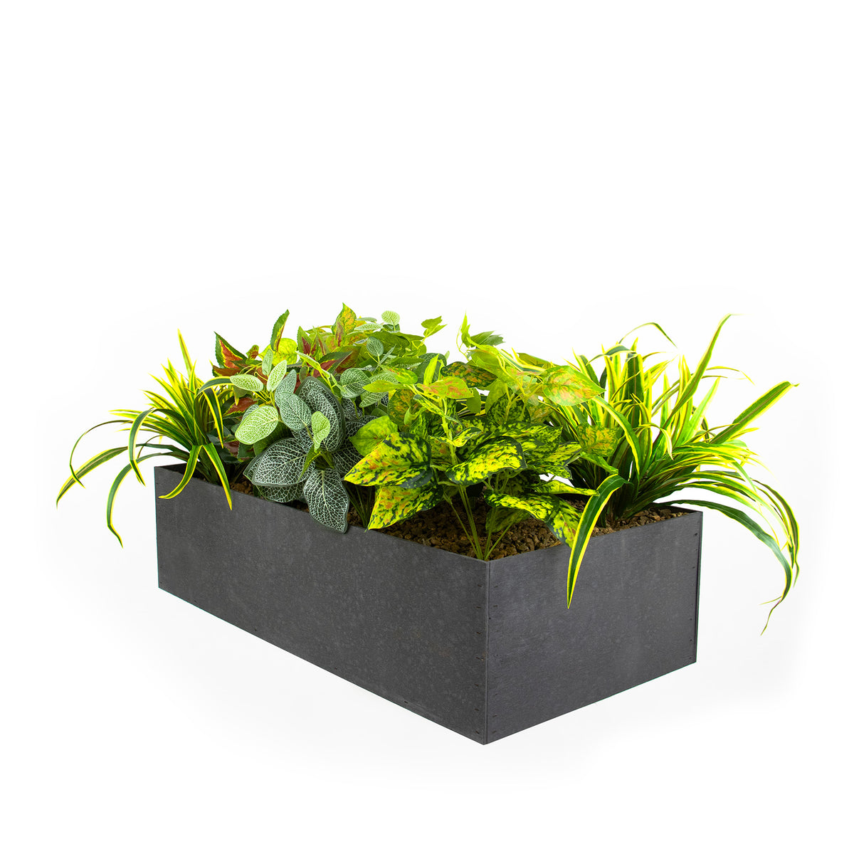 Pre set artificial plants for universal lockers - 1600 wide - view 1