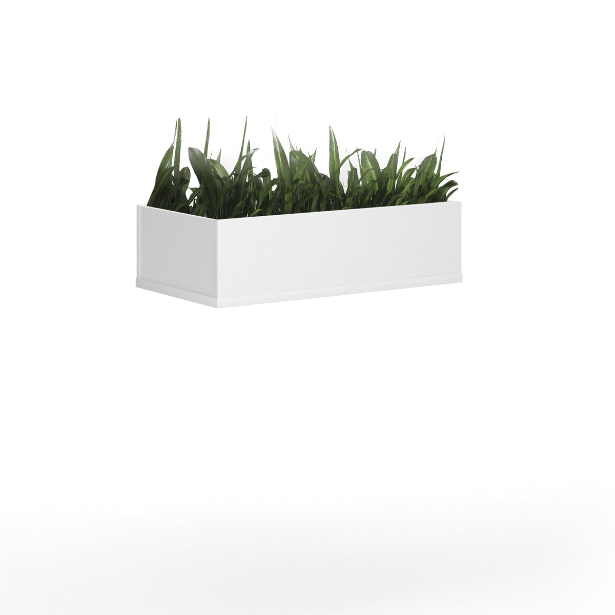 Wooden planter 800mm wide to fit on single wooden lockers - white - view 2