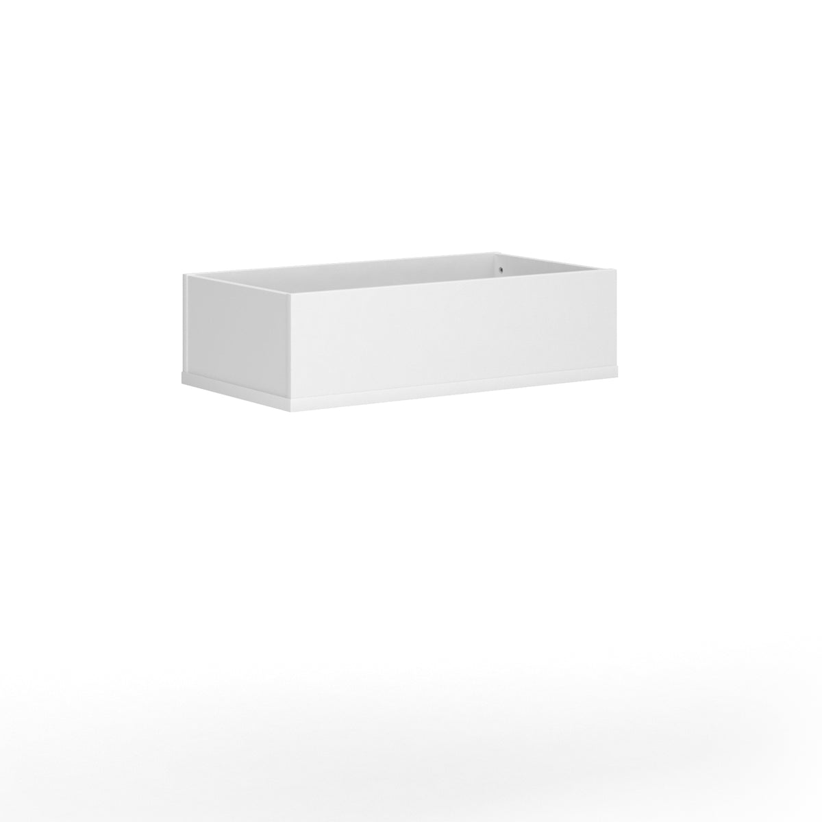 Wooden planter 800mm wide to fit on single wooden lockers - white - view 1