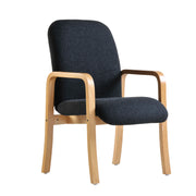 Yealm modular Beech wooden frame chair with double arms 540mm wide - made to order - view 1