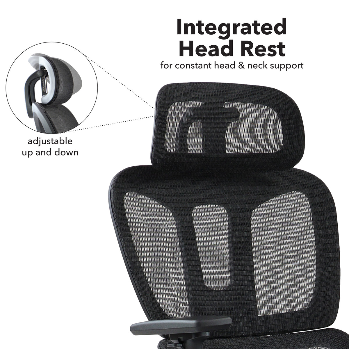 Zala mesh back operator chair with headrest and black mesh seat - view 4