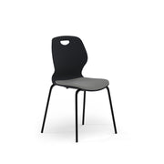 Zara - Multi-Purpose Chair Anthracite, 4 Legged Black Base - view 1