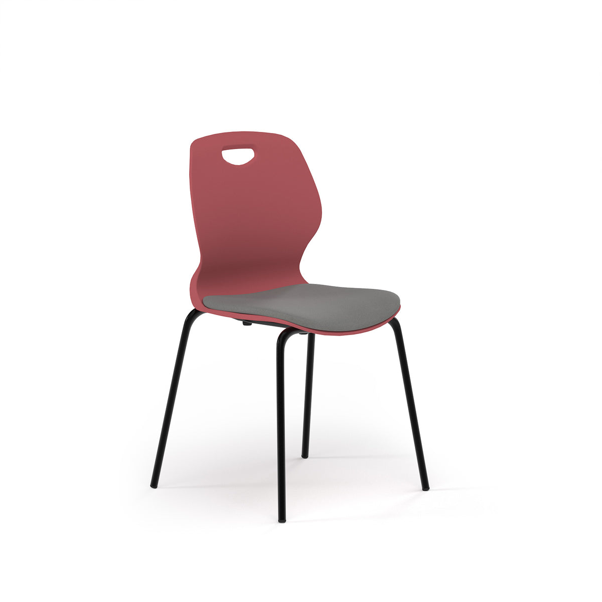 Zara - Multi-Purpose Chair Coral, 4 Legged Black Base - view 1