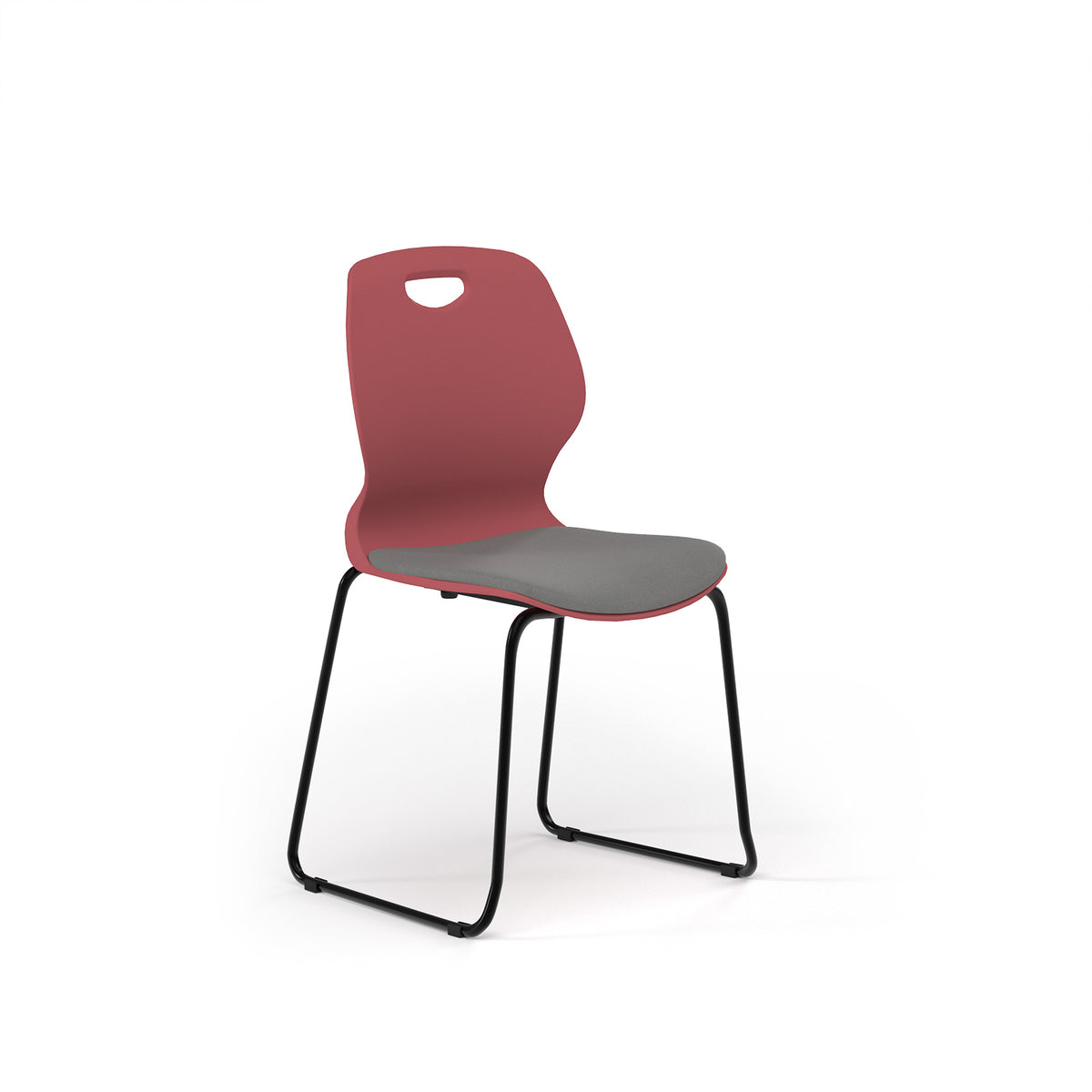 Zara - Multi-Purpose Chair Coral, Sled Black Base - view 1