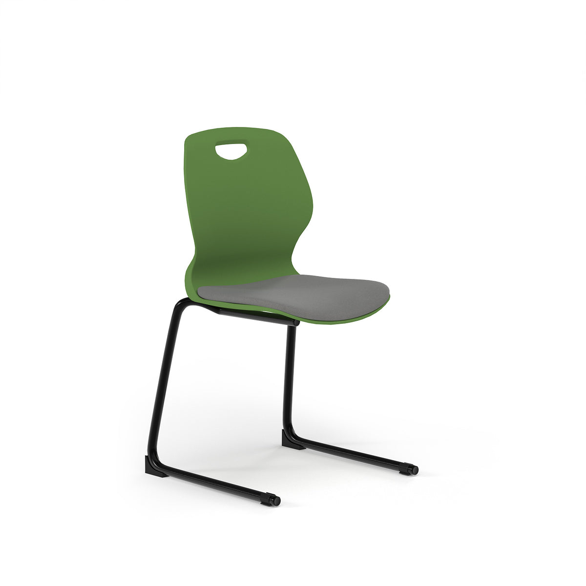 Zara - Multi-Purpose Chair Forest, Reverse Cantilever Black Base - view 1
