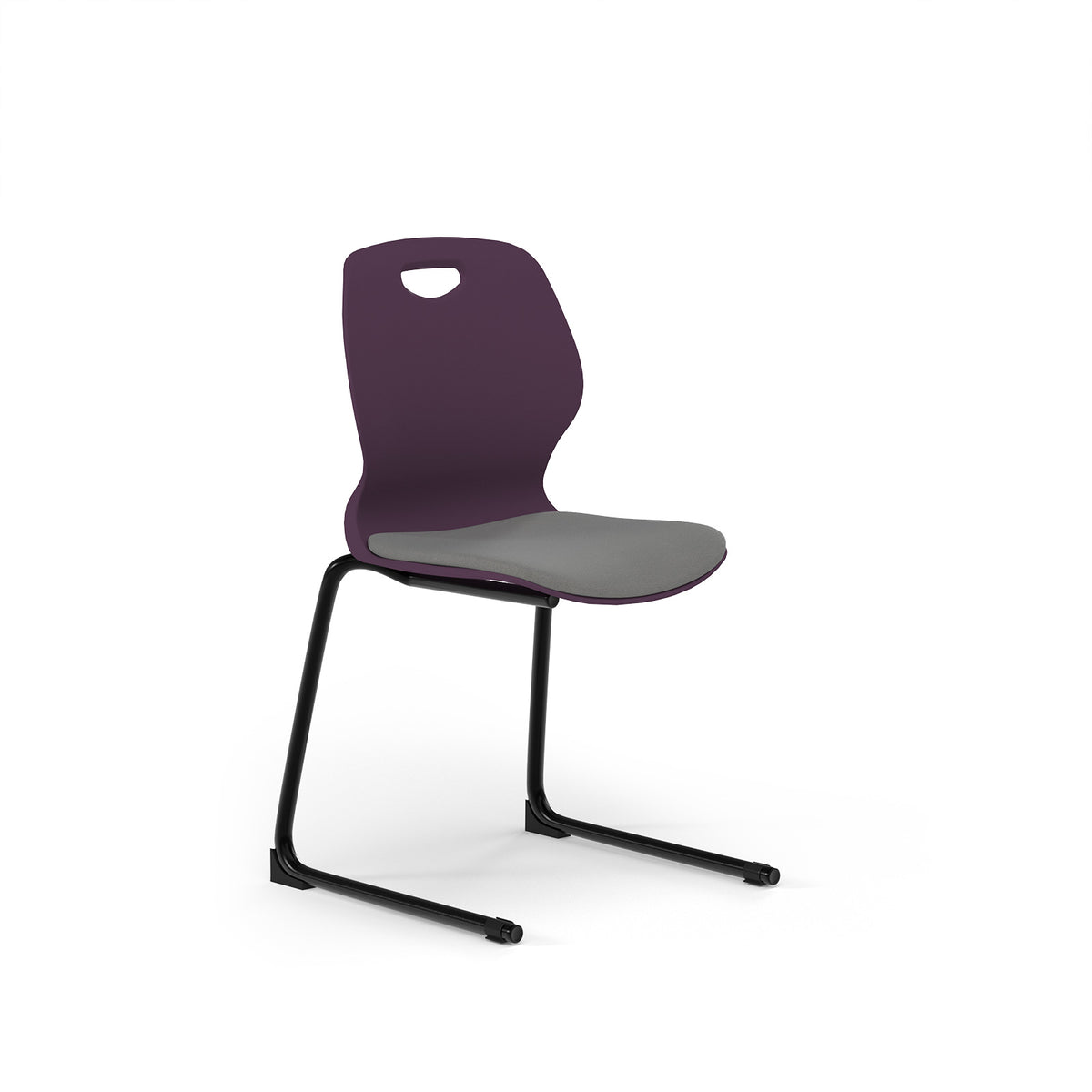 Zara - Multi-Purpose Chair Grape, Reverse Cantilever Black Base - view 1