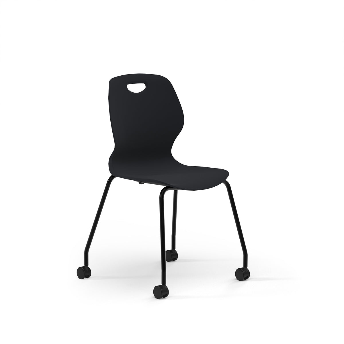 Zara - Multi-Purpose Chair Anthracite, 4 Legged Mobile Black Base - view 1