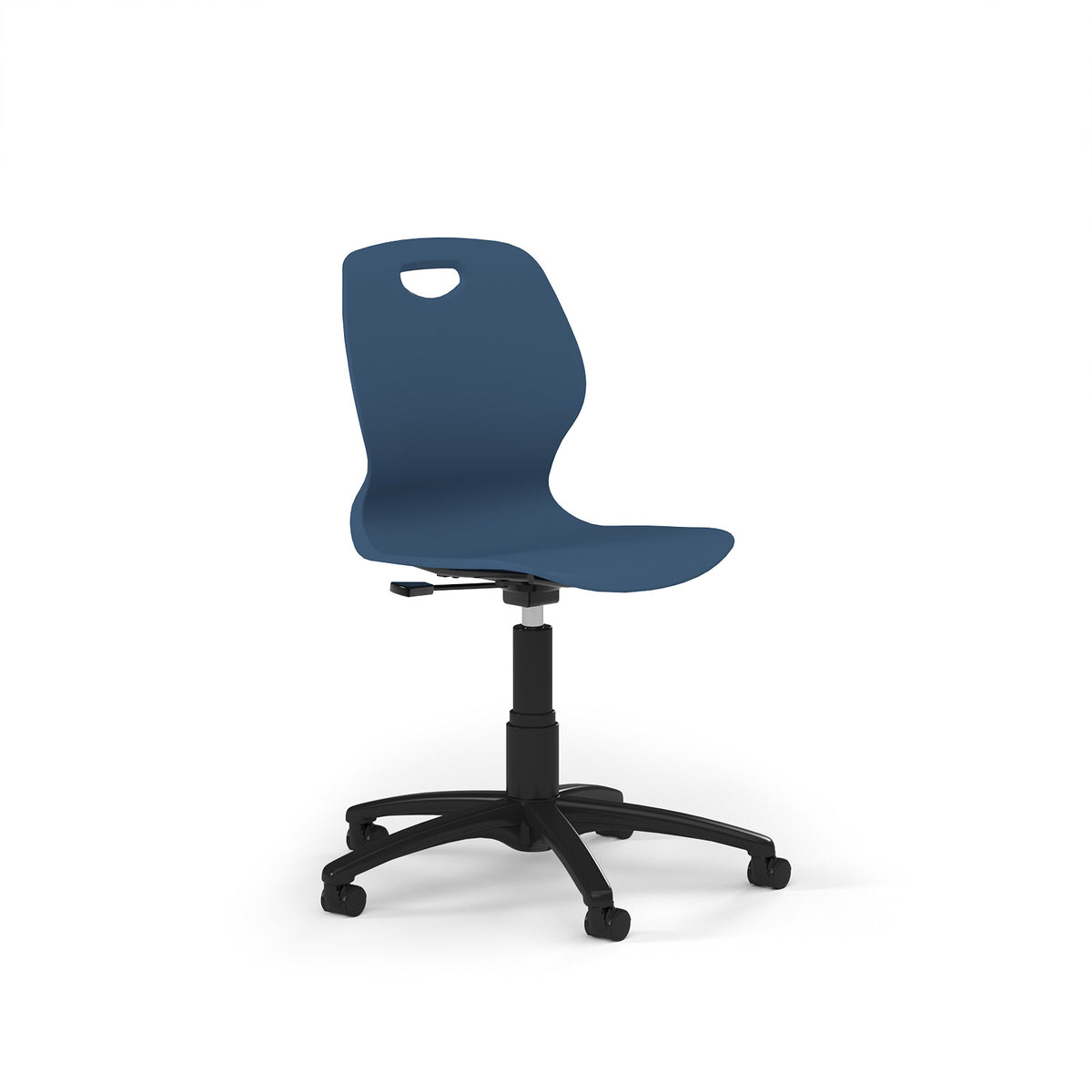 Zara - Multi-Purpose Chair Steel Blue, 5 Star Black Swivel Base - Black - view 1