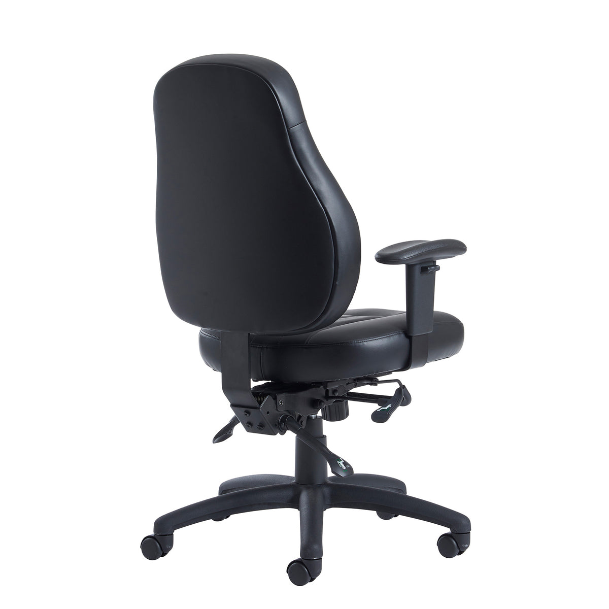 Zeus medium back 24hr task chair - black bonded leather - view 3