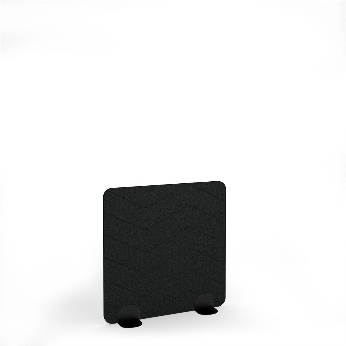 Zigzag Accoustic Floor Standing Metal Base Legs 1200w 1200h - Black legs, Black - view 1