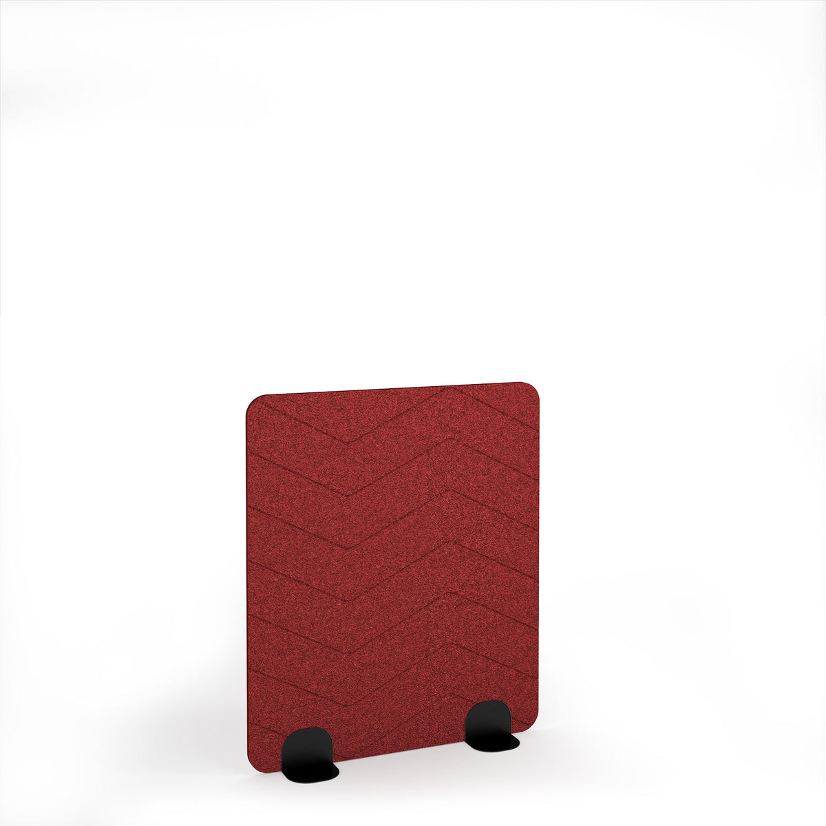 Zigzag Accoustic Floor Standing Metal Base Legs 1200w 1400h - Black legs, Pure Red - view 1