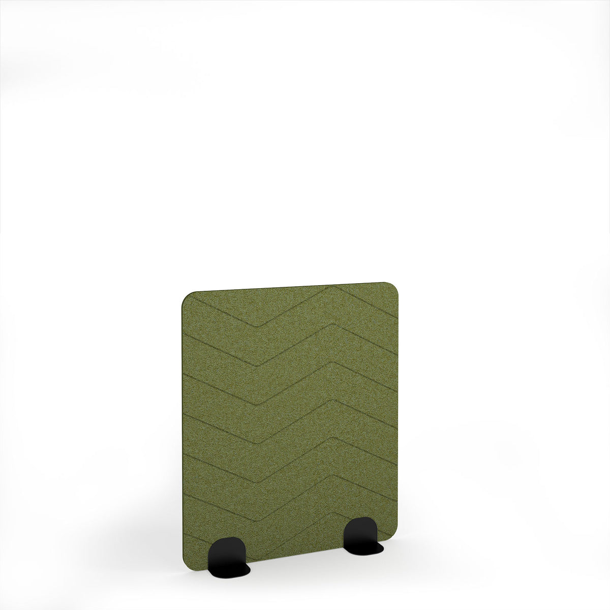 Zigzag Accoustic Floor Standing Metal Base Legs 1200w 1400h - Black legs, Reed Green - view 1